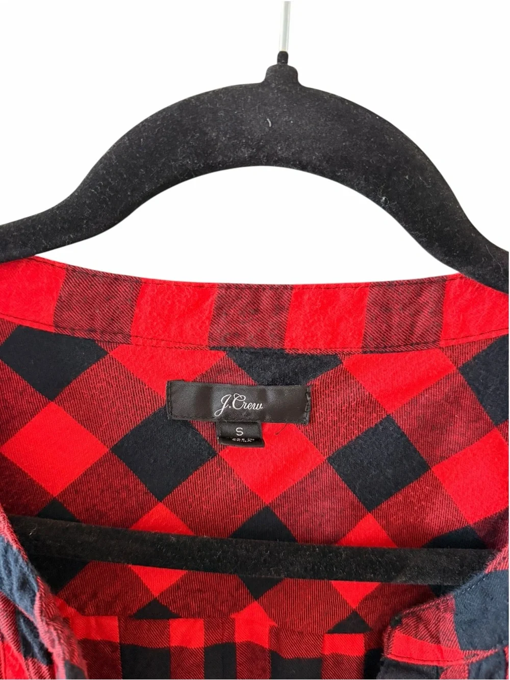 J. Crew Red and Black Buffalo Plaid Button-Front Shirt